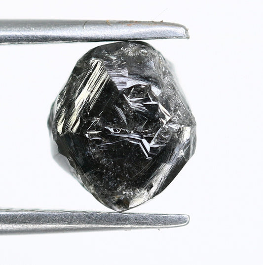 1.90 CT Black Uncut Raw Salt and Pepper - Loose Rough Diamond - Raw Irregular Shape - Customize Jewelry - Sale Offer - Christmas Gift