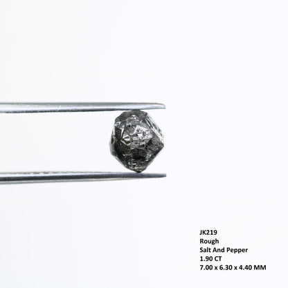 1.90 CT Black Uncut Raw Salt and Pepper - Loose Rough Diamond - Raw Irregular Shape - Customize Jewelry - Sale Offer - Christmas Gift