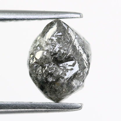 1.94 CT Black Uncut Raw Salt and Pepper - Loose Rough Diamond - Raw Irregular Shape - Customize Jewelry - Sale Offer - Christmas Gift