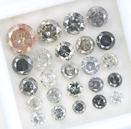 Round Cut Salt and Pepper Diamond for Rings | Holiday Sale on Unique Diamonds | Perfect Gift for Granny