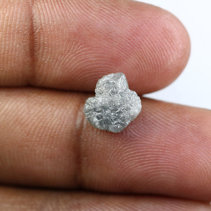 3.19 CT Uncut Raw Salt and Pepper - Loose Rough Diamond - Raw Irregular Shape - Customize Jewelry - Sale Offer - Christmas Gift
