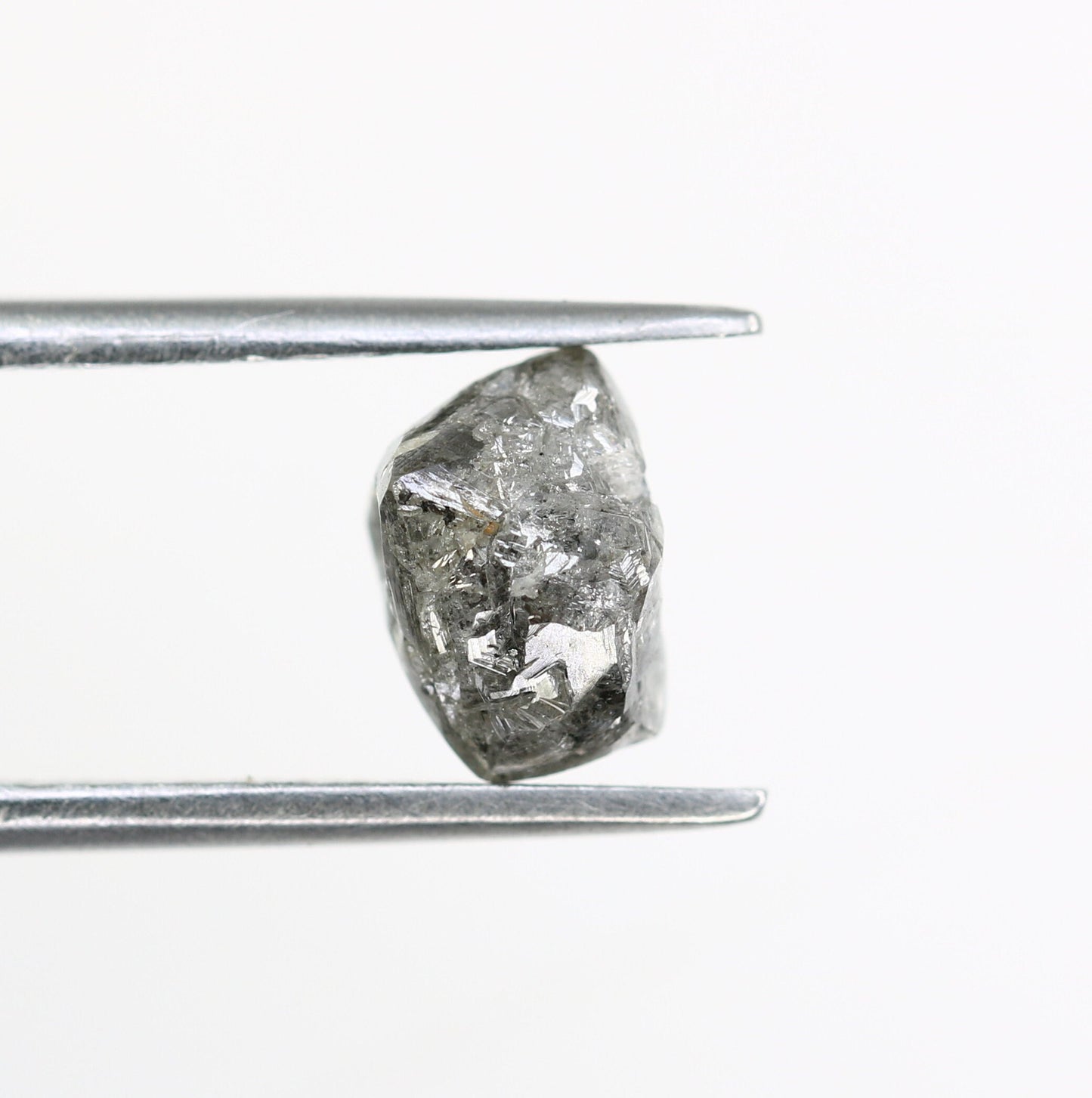 1.94 CT Black Uncut Raw Salt and Pepper - Loose Rough Diamond - Raw Irregular Shape - Customize Jewelry - Sale Offer - Christmas Gift
