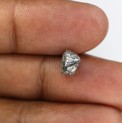 1.94 CT Black Uncut Raw Salt and Pepper - Loose Rough Diamond - Raw Irregular Shape - Customize Jewelry - Sale Offer - Christmas Gift