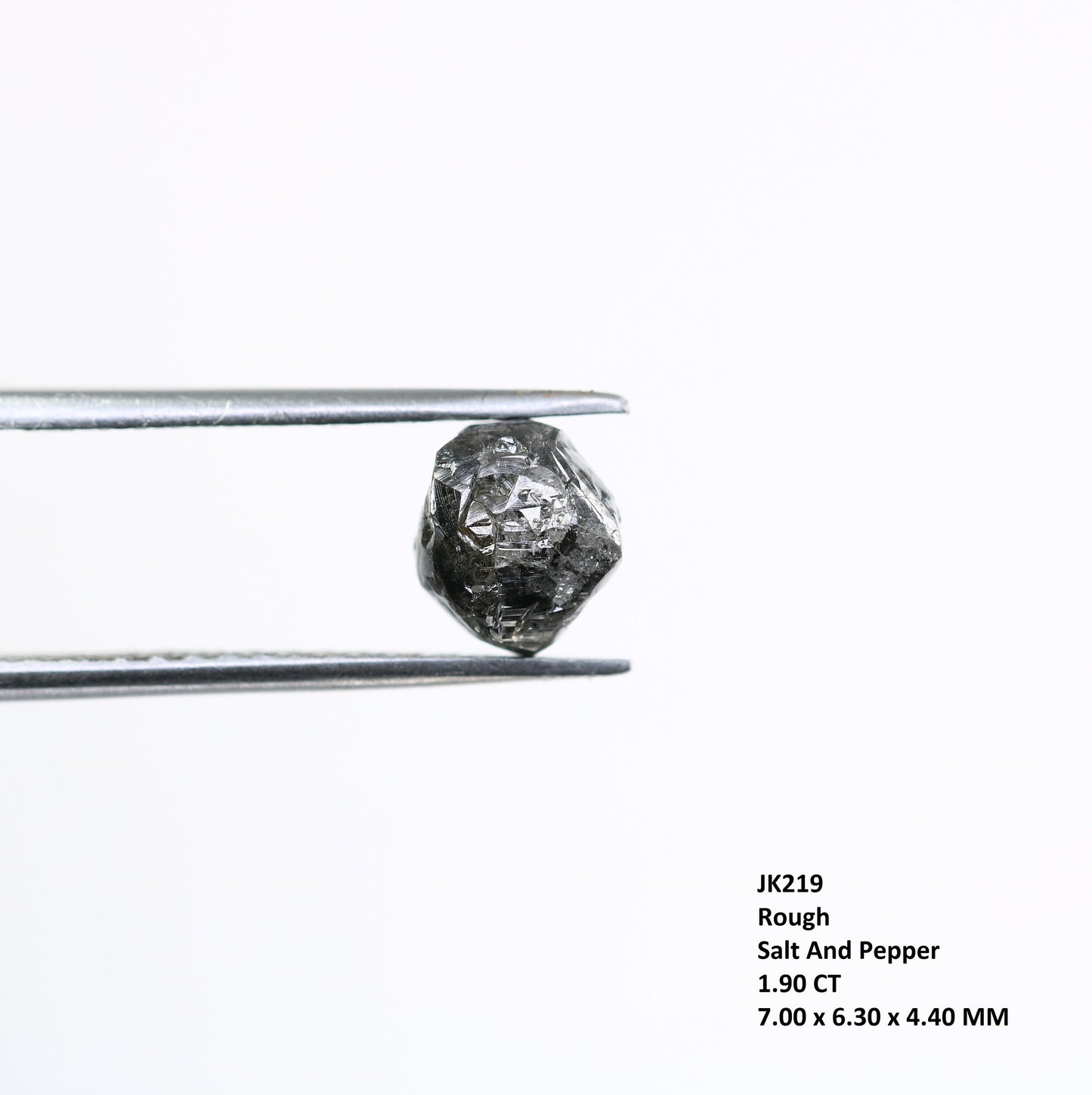 1.90 CT Black Uncut Raw Salt and Pepper - Loose Rough Diamond - Raw Irregular Shape - Customize Jewelry - Sale Offer - Christmas Gift