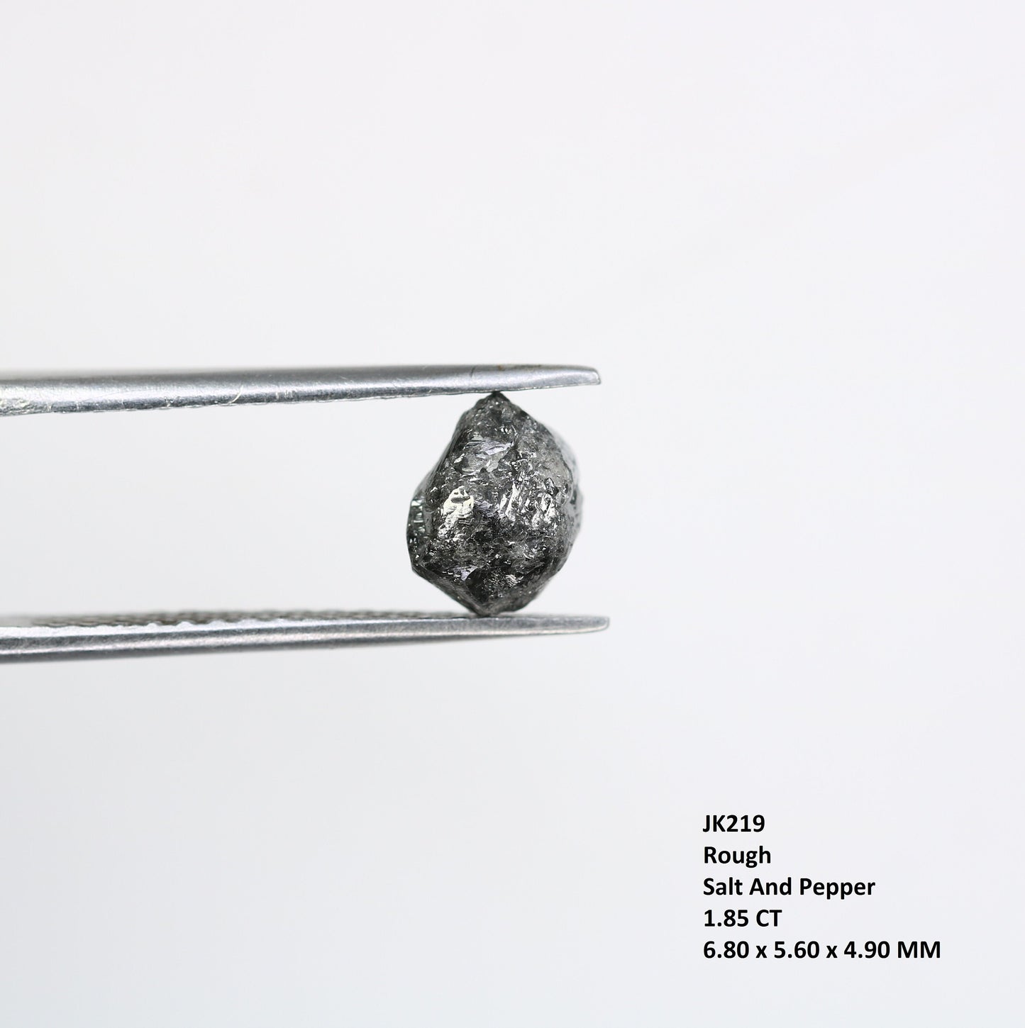 1.85 CT Black Uncut Raw Salt and Pepper - Loose Rough Diamond - Raw Irregular Shape - Customize Jewelry - Sale Offer - Christmas Gift