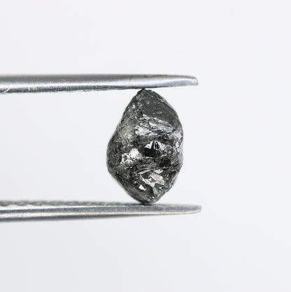 1.85 CT Black Uncut Raw Salt and Pepper - Loose Rough Diamond - Raw Irregular Shape - Customize Jewelry - Sale Offer - Christmas Gift
