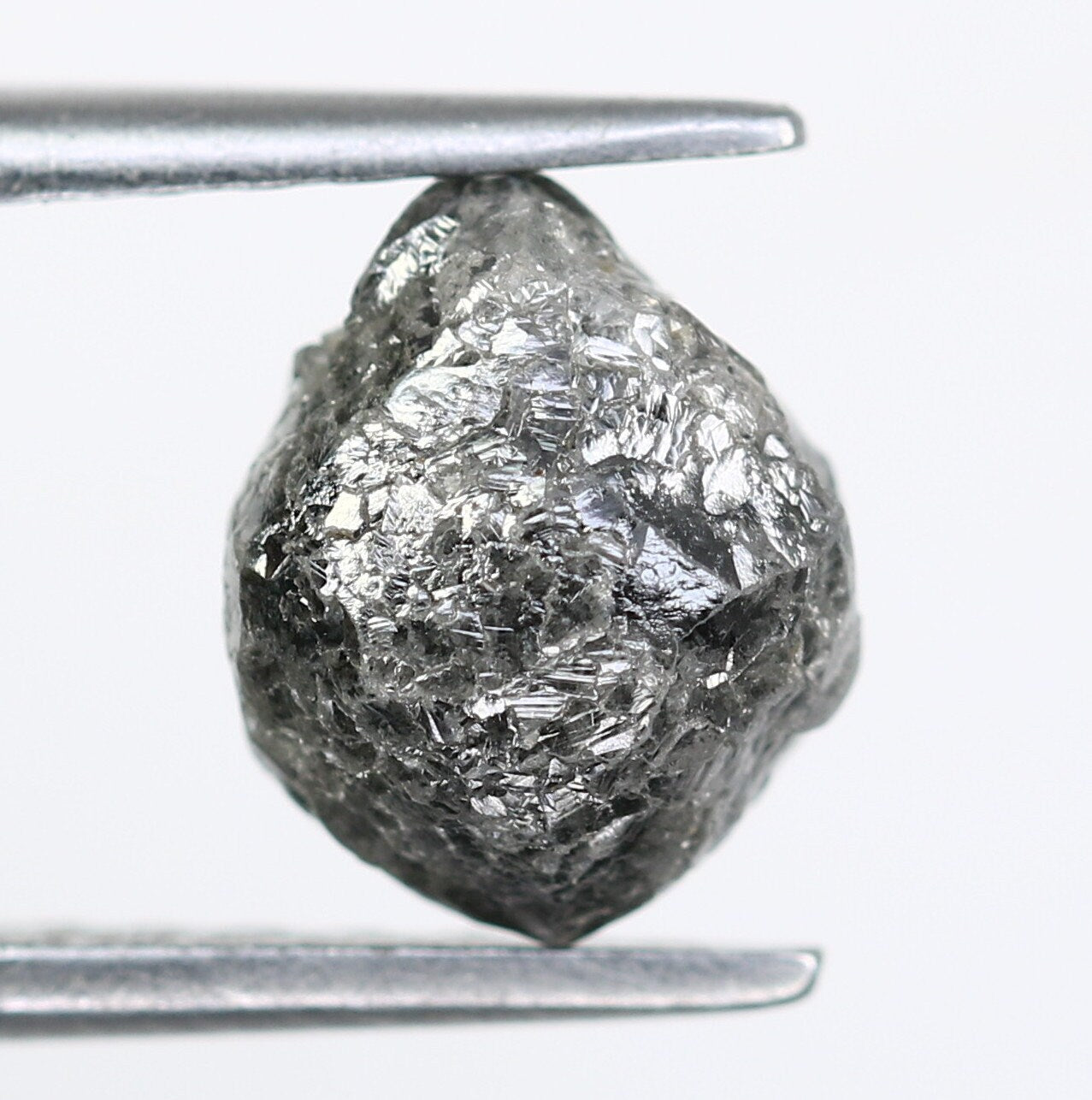 2.72 CT Gray Uncut Raw Salt and Pepper - Loose Rough Diamond - Raw Irregular Shape - Customize Jewelry - Sale Offer - Christmas Gift