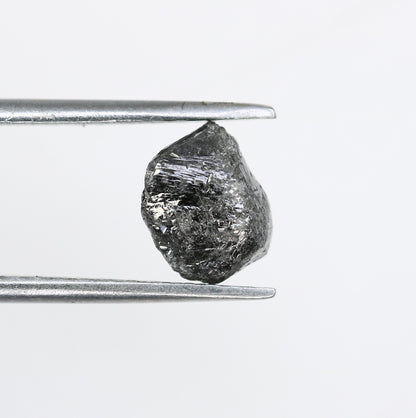 1.85 CT Black Uncut Raw Salt and Pepper - Loose Rough Diamond - Raw Irregular Shape - Customize Jewelry - Sale Offer - Christmas Gift