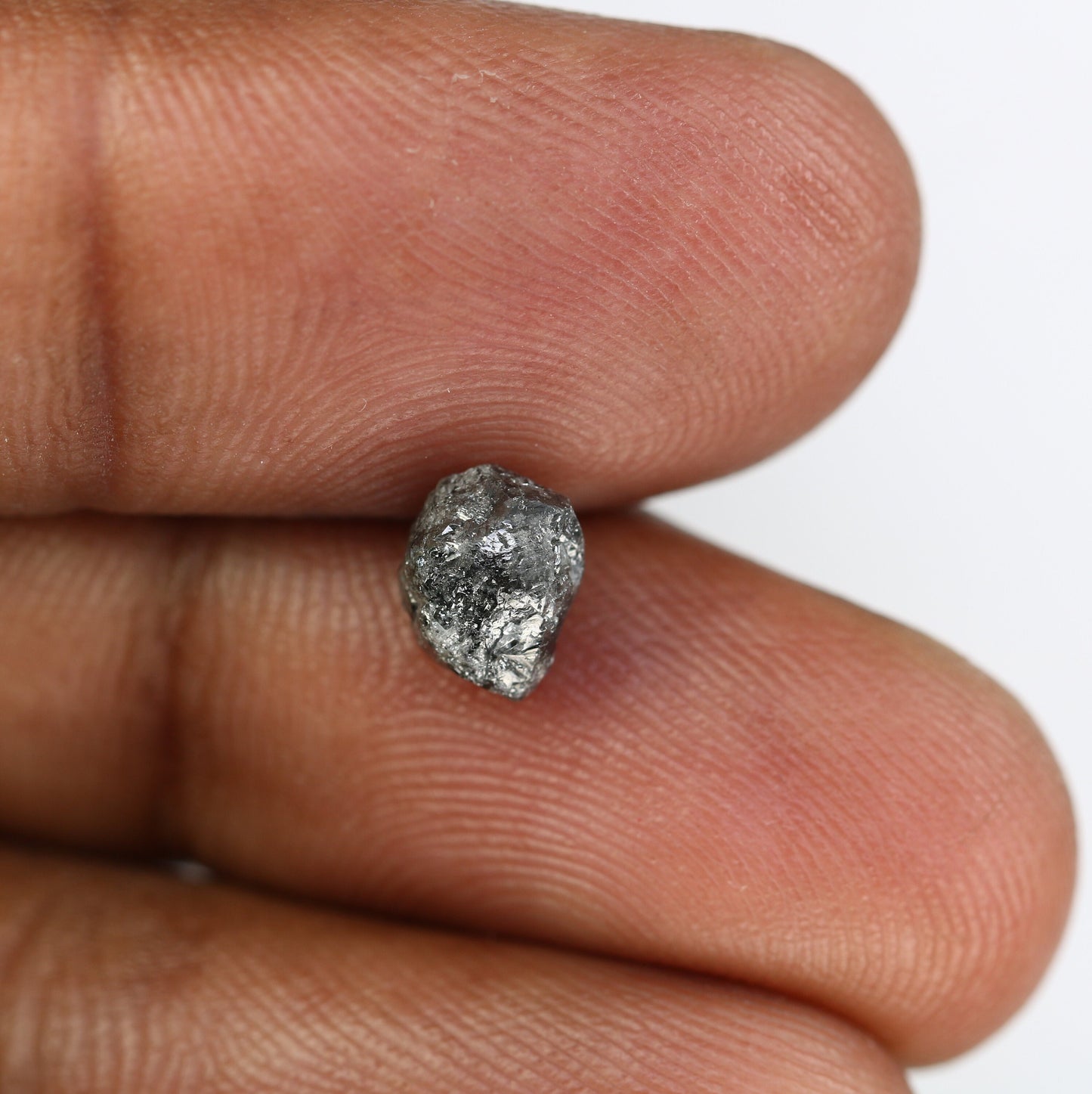 1.85 CT Black Uncut Raw Salt and Pepper - Loose Rough Diamond - Raw Irregular Shape - Customize Jewelry - Sale Offer - Christmas Gift
