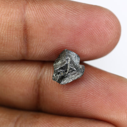 3.00 CT Gray Uncut Raw Salt and Pepper - Loose Rough Diamond - Raw Irregular Shape - Customize Jewelry - Sale Offer - Christmas Gift