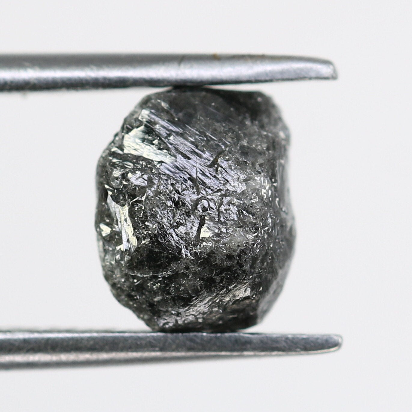 1.85 CT Black Uncut Raw Salt and Pepper - Loose Rough Diamond - Raw Irregular Shape - Customize Jewelry - Sale Offer - Christmas Gift