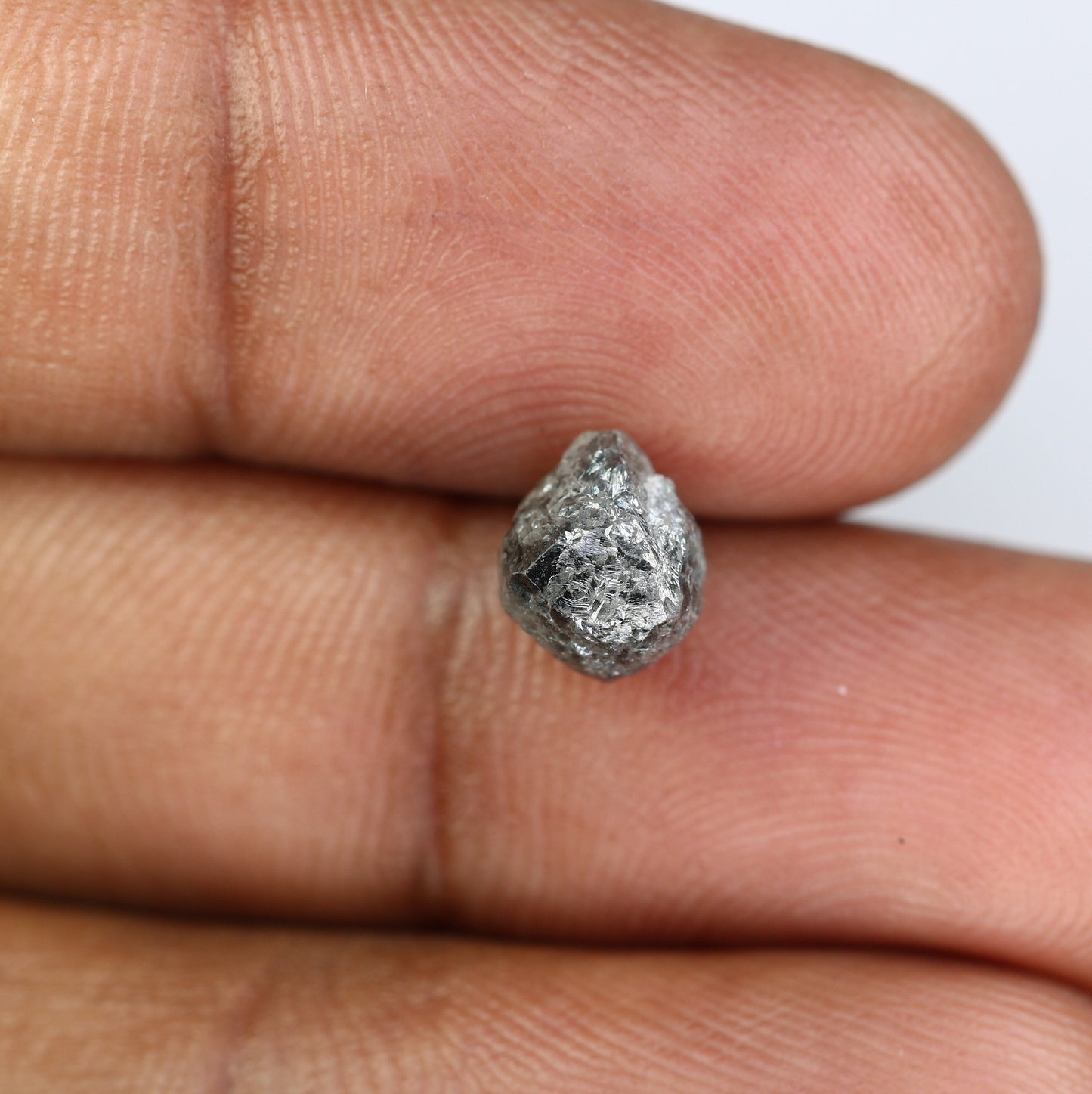 2.72 CT Gray Uncut Raw Salt and Pepper - Loose Rough Diamond - Raw Irregular Shape - Customize Jewelry - Sale Offer - Christmas Gift