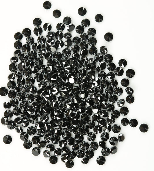Natural Loose Black Round Diamond for Eternity Rings Ideal for Gold Ring Jewelry