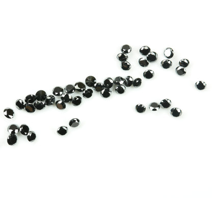 Natural Loose Black Round Diamond for Eternity Rings Ideal for Gold Ring Jewelry