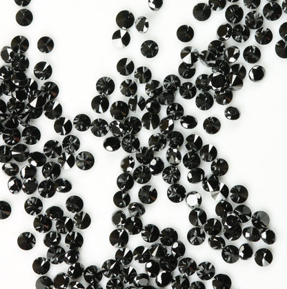 Natural Loose Black Round Diamond for Eternity Rings Ideal for Gold Ring Jewelry