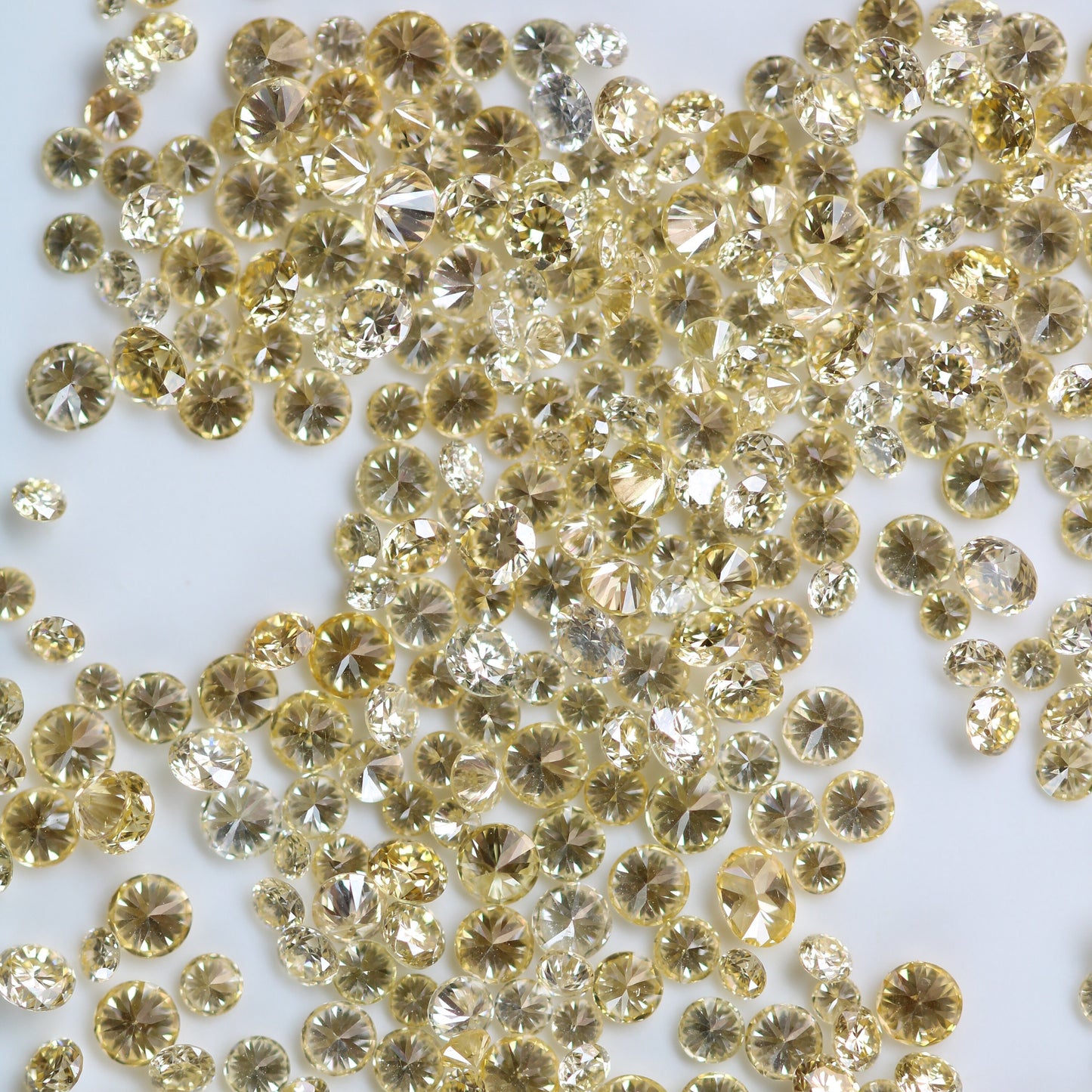 Full Yellow Small Round Brilliant Cut Natural Loose Diamond for Rings, Earrings, Jewelry Making Wholesale Price Diamonds