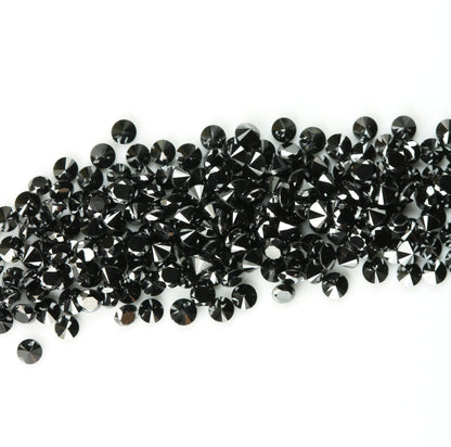 Natural Loose Black Round Diamond for Eternity Rings Ideal for Gold Ring Jewelry