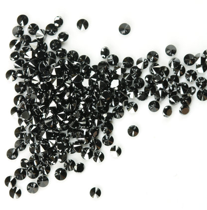 Natural Loose Black Round Diamond for Eternity Rings Ideal for Gold Ring Jewelry