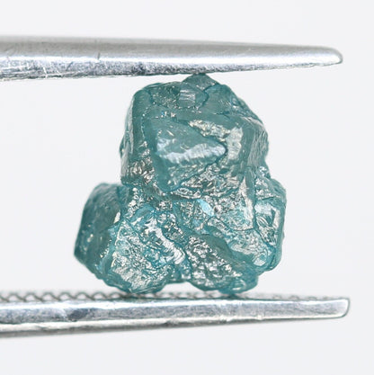 1.52 CT Blue Uncut Raw Salt and Pepper-Loose Rough Diamond-Irregular Shape-For Customize Jewelry-Sale Offer-Christmas Gift