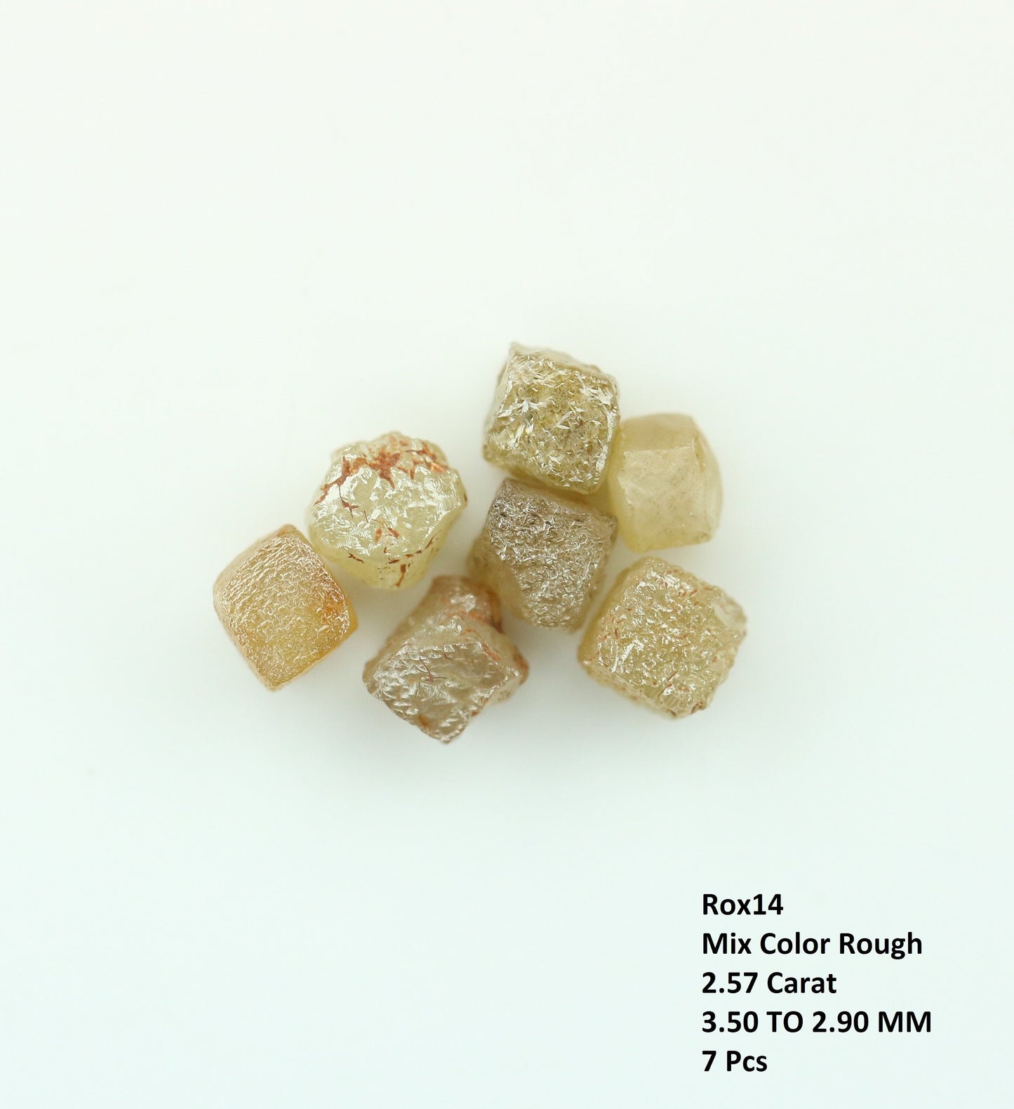 2.57 Yellow Uncut Raw Salt and Pepper - Loose Rough Diamond - Raw Irregular Shape - Customize Jewelry - Sale Offer - Christmas Gift