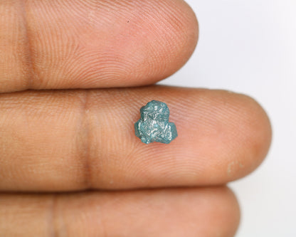 1.52 CT Blue Uncut Raw Salt and Pepper-Loose Rough Diamond-Irregular Shape-For Customize Jewelry-Sale Offer-Christmas Gift