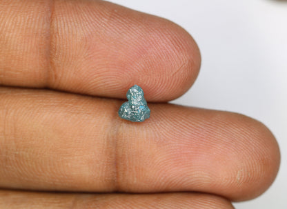 1.02 CT Blue Uncut Raw Salt and Pepper - Loose Rough Diamond - Raw Irregular Shape - Customize Jewelry - Sale Offer - Christmas Gift