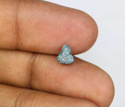 1.02 CT Blue Uncut Raw Salt and Pepper - Loose Rough Diamond - Raw Irregular Shape - Customize Jewelry - Sale Offer - Christmas Gift