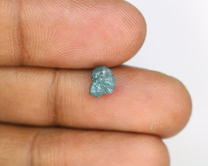 1.52 CT Blue Uncut Raw Salt and Pepper-Loose Rough Diamond-Irregular Shape-For Customize Jewelry-Sale Offer-Christmas Gift