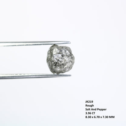 3.96 CT Uncut Raw Salt and Pepper-Loose Rough Diamond-Irregular Shape-For Customize Jewelry-Sale Offer-Christmas Gift