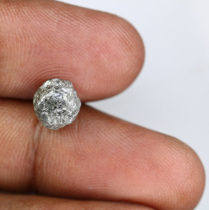 3.96 CT Uncut Raw Salt and Pepper-Loose Rough Diamond-Irregular Shape-For Customize Jewelry-Sale Offer-Christmas Gift