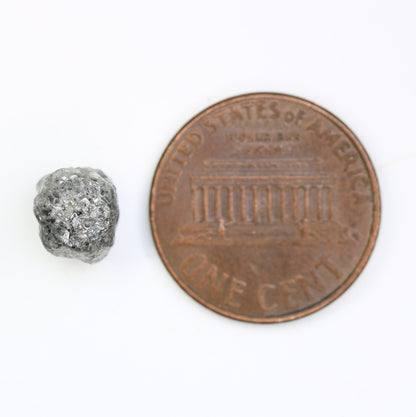 3.96 CT Uncut Raw Salt and Pepper-Loose Rough Diamond-Irregular Shape-For Customize Jewelry-Sale Offer-Christmas Gift