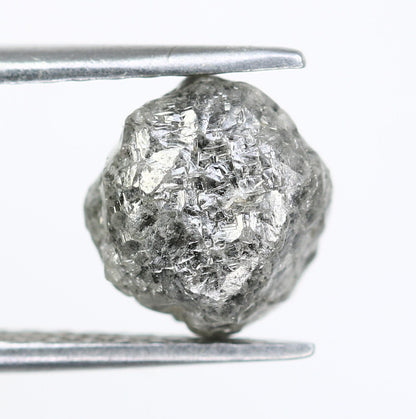 3.96 CT Uncut Raw Salt and Pepper-Loose Rough Diamond-Irregular Shape-For Customize Jewelry-Sale Offer-Christmas Gift