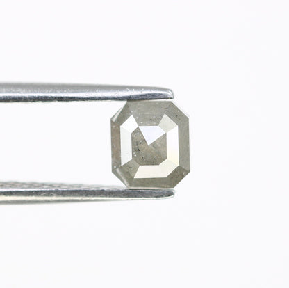 0.76 CT Salt and Pepper Emerald Shape Diamond - Natural Loose Emerald Cut Diamond - Emerald Engagement Ring - LABORDAY Offer