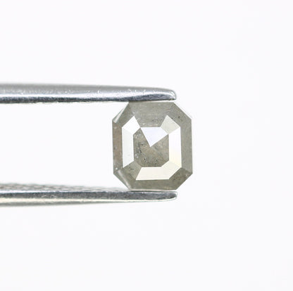 0.76 CT Salt and Pepper Emerald Shape Diamond - Natural Loose Emerald Cut Diamond - Emerald Engagement Ring - LABORDAY Offer