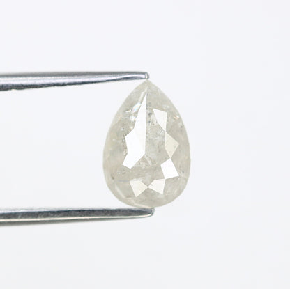 1.24 CT Natural White Pear Shape Rustic Diamond for Engagement Ring | Customizable Pear Wedding Ring | Elegant White Diamond Jewelry