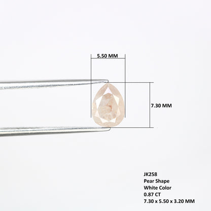0.87 CT Natural White Polished Pear Shape Beautiful Diamond For Designer Jewelry | White Diamond Ring | Loose Galaxy Diamond | Sale On Etsy