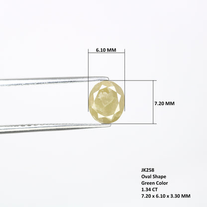1.34 CT Fancy Green Oval Loose Diamond | Perfect for Pendant or Ring | Natural Green Diamond | Unique Etsy Jewelry