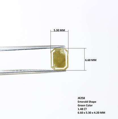 1.48 CT Fancy Yellow Salt and Pepper Emerald Shape Diamond - Natural Loose Emerald Cut Diamond - Emerald Engagement Ring - LABORDAY Offer