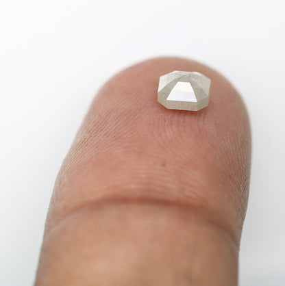 0.66 CT Salt and Pepper Emerald Shape Diamond - Natural Loose Emerald Cut Diamond - Perfect for Emerald Engagement Ring - Custom Jewelry