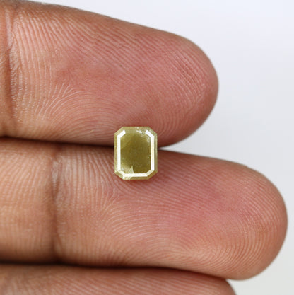 1.48 CT Fancy Yellow Salt and Pepper Emerald Shape Diamond - Natural Loose Emerald Cut Diamond - Emerald Engagement Ring - LABORDAY Offer