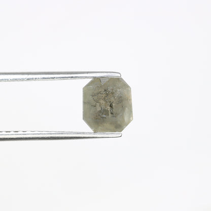 1.38 CT Salt and Pepper Emerald Shape Diamond - Natural Loose Emerald Cut Diamond - Emerald Engagement Ring - LABORDAY Offer