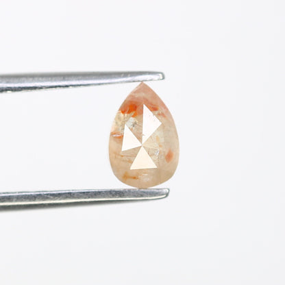 0.60 CT 6.00 MM Fancy Peach Pear Shape Natural Diamond For Engagement Ring | Peach Pear Diamond | Peach Diamond Jewelry | Peach Galaxy Stone
