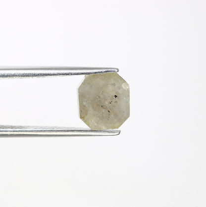 1.06 CT 6.70 MM Asscher Shape Fancy Grey Galaxy Diamond For Promise Ring | Grey Asscher Ring | Natural Loose Diamond | Customize Jewelry