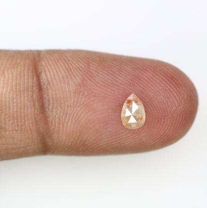 0.60 CT 6.00 MM Fancy Peach Pear Shape Natural Diamond For Engagement Ring | Peach Pear Diamond | Peach Diamond Jewelry | Peach Galaxy Stone