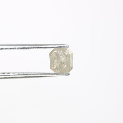0.68 CT Salt and Pepper Emerald Shape Diamond - Natural Loose Emerald Cut Diamond - Perfect for Emerald Engagement Ring