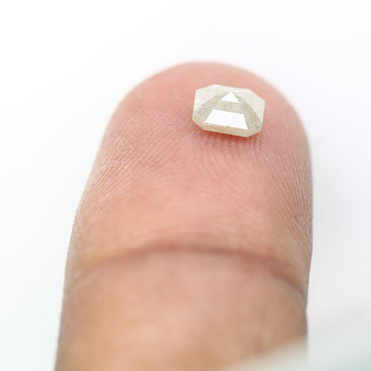 0.68 CT Salt and Pepper Emerald Shape Diamond - Natural Loose Emerald Cut Diamond - Perfect for Emerald Engagement Ring