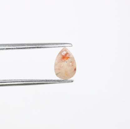 0.60 CT 6.00 MM Fancy Peach Pear Shape Natural Diamond For Engagement Ring | Peach Pear Diamond | Peach Diamond Jewelry | Peach Galaxy Stone