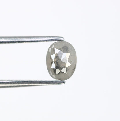 0.62 CT 5.50 MM Natural Grey Polished Oval Galaxy Diamond | Unique Oval Engagement Ring | Oval Earrings | Oval Diamond Pendant Jewelry