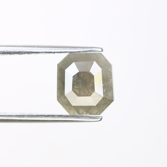 1.39 CT Salt and Pepper Emerald Shape Diamond - Natural Loose Emerald Cut Diamond - Emerald Engagement Ring - LABORDAY Offer