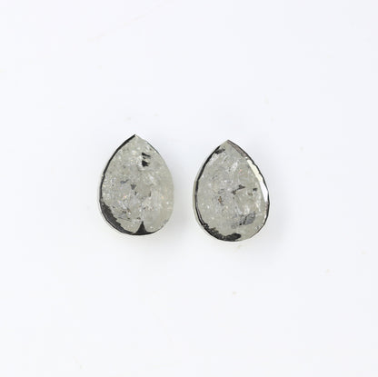 1.76 CT Natural Grey Pear Shape Loose Pair Diamond For Earrings | Pear Pair Diamond | Grey Pear Earring | Diamond Earrings | Customized